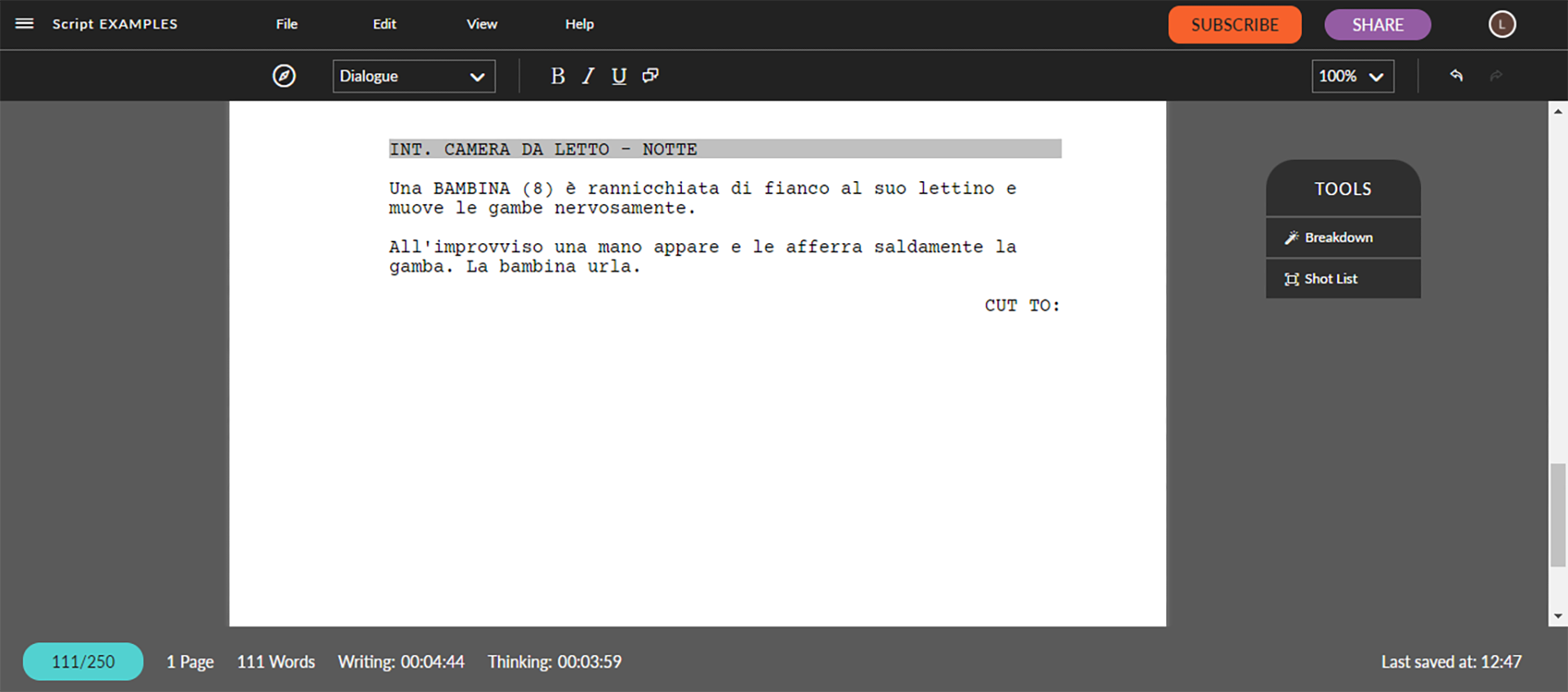 Come scrivere una sceneggiatura - Le transizioni
